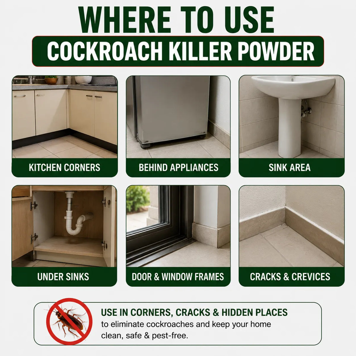 (Pack of 2) Cockroach Killer Powder Super Cockroach Powder – High-Efficiency Cockroach Killer for Home Pest Control