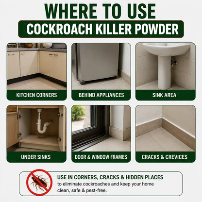 (Pack of 2) Cockroach Killer Powder Super Cockroach Powder – High-Efficiency Cockroach Killer for Home Pest Control