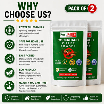 (Pack of 2) Cockroach Killer Powder Super Cockroach Powder – High-Efficiency Cockroach Killer for Home Pest Control